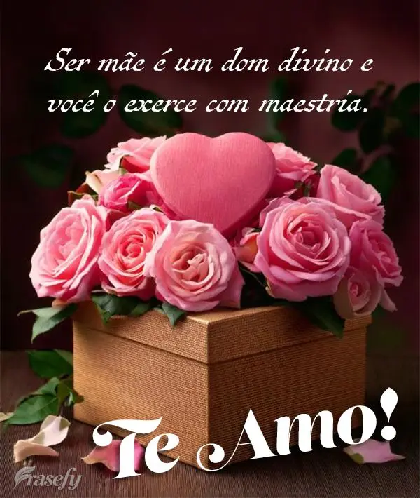 Ser mãe é um dom divino e você o exerce com maestria. Te amo!