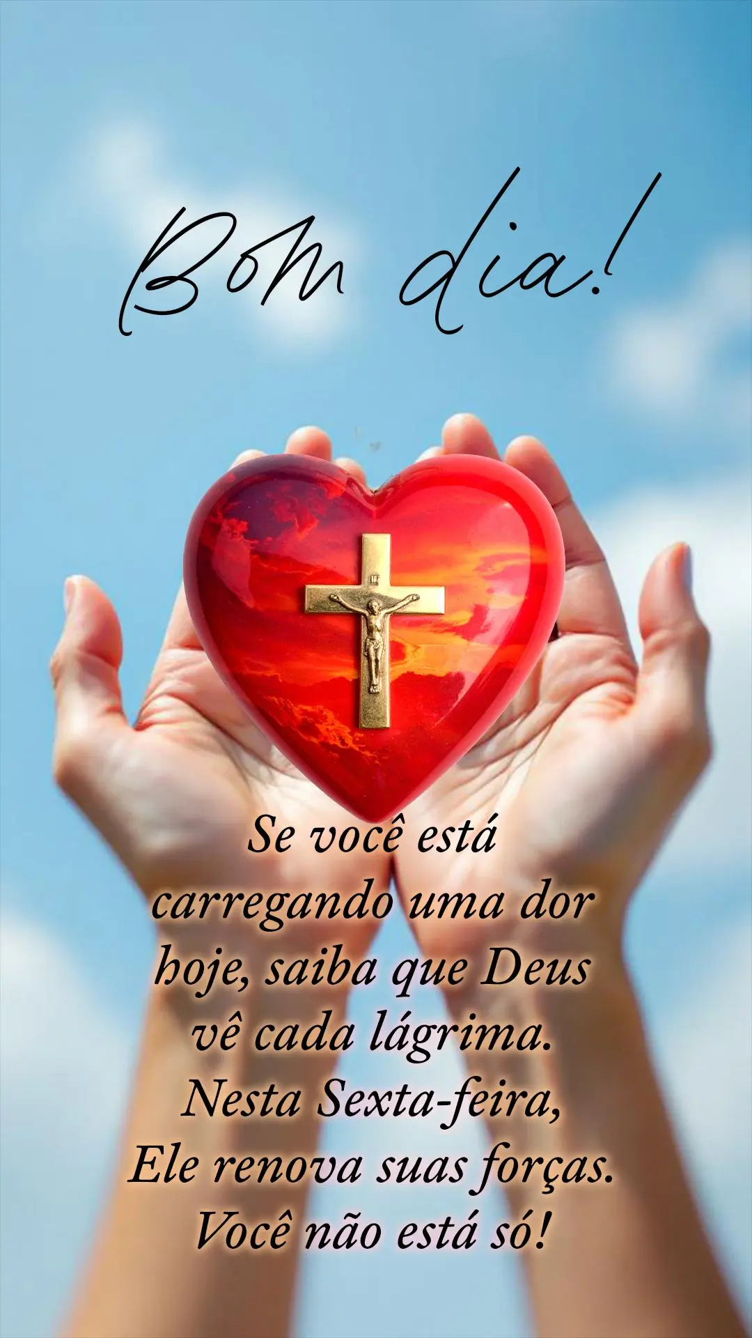 Bom dia! Se você está carregando uma dor hoje, saiba que Deus vê cada lágrima. Nesta sexta, Ele renova suas forças. Você não está só! 🌿🙏...