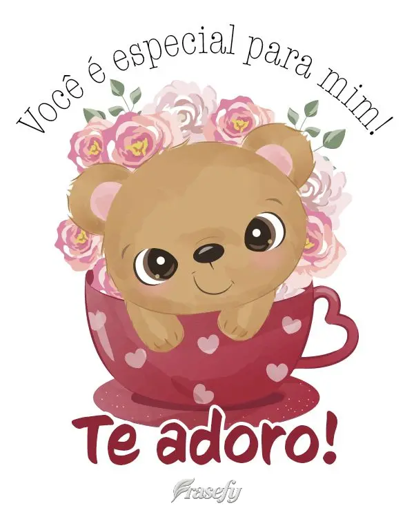 Você é especial para mim!  Te adoro!