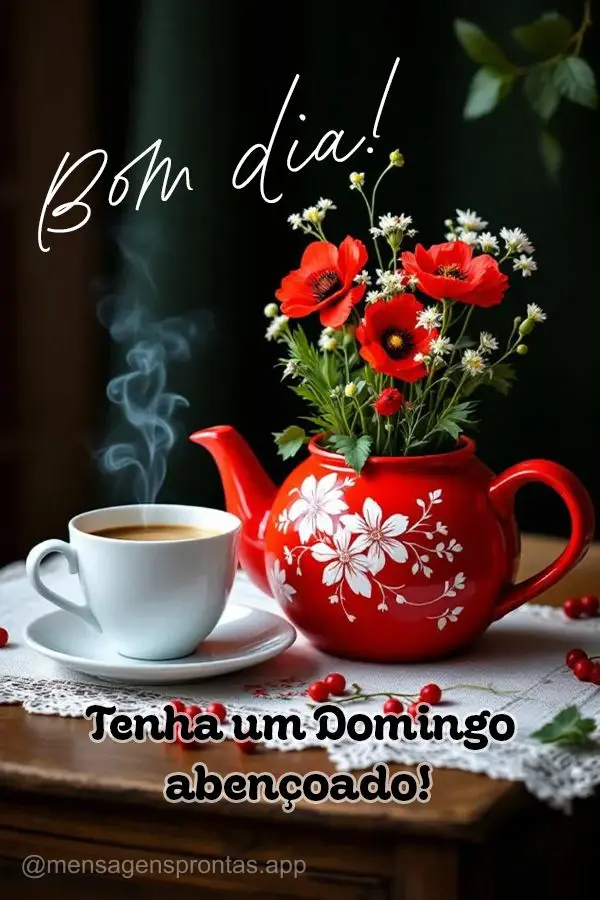 Tenha um Domingo abençoado! Bom dia!