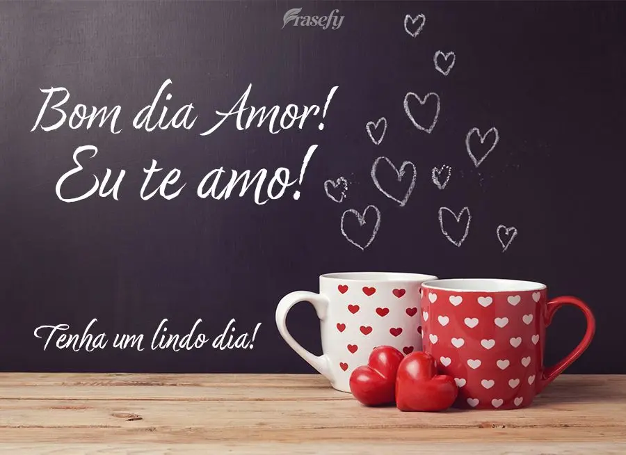 Tenha um lindo dia! Bom dia amor! Eu te amo! 