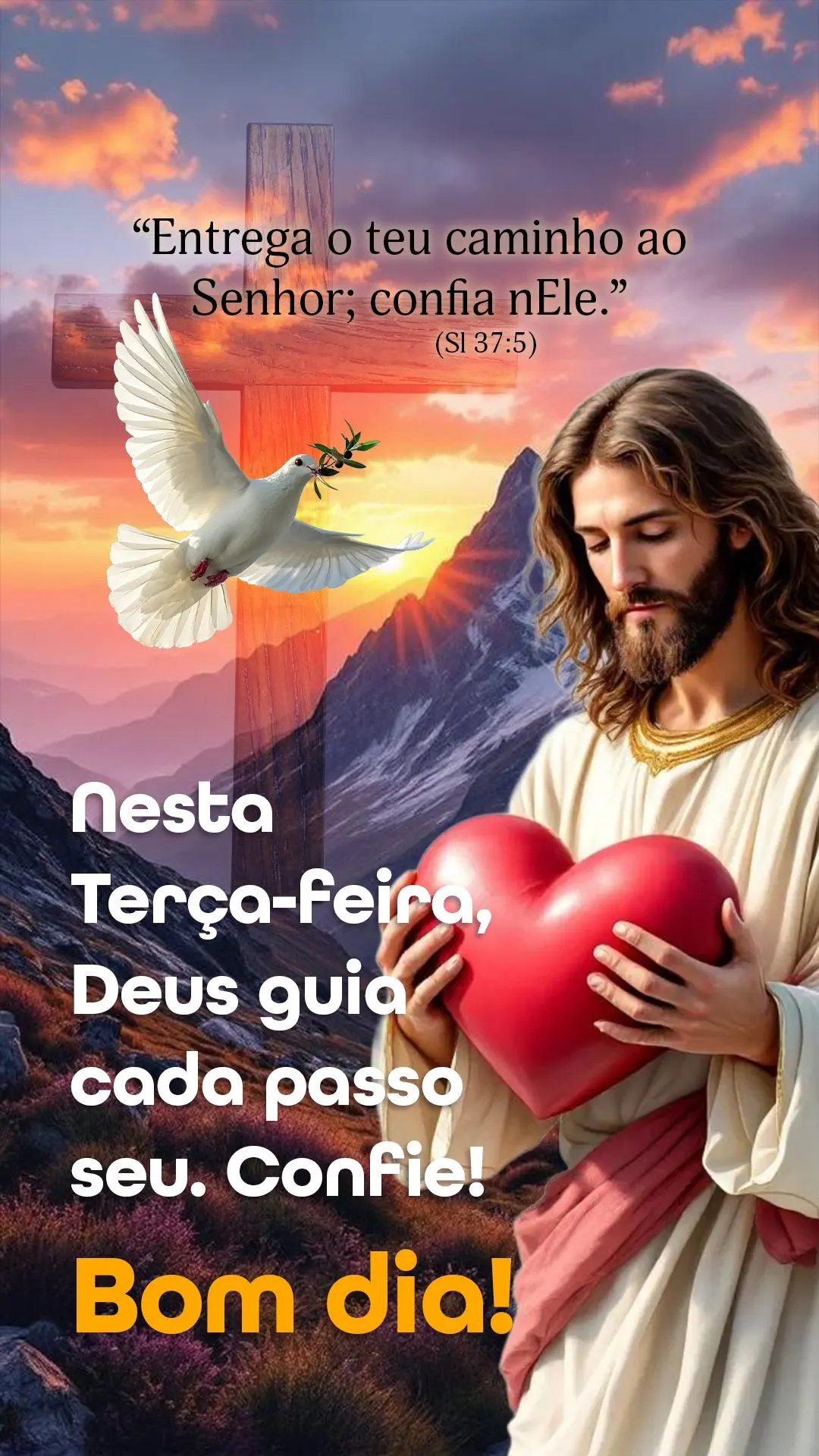"Entrega o teu caminho ao Senhor; confia nEle." (Sl 37:5) 🌟
Nesta terça, Deus guia cada passo seu. Confie! Bom dia! 🙏