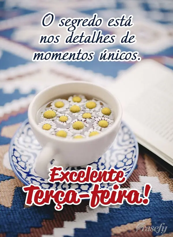 O segredo está nos detalhes de momentos únicos. Excelente Terça-feira!