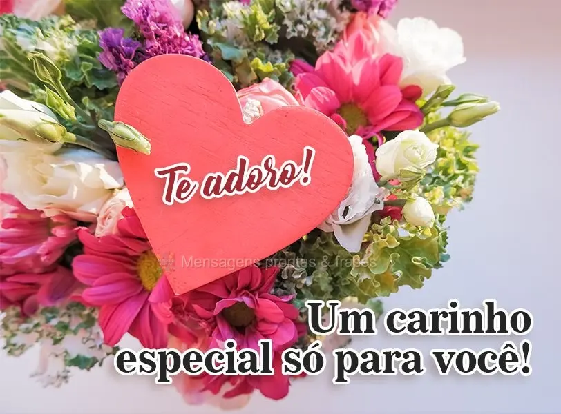 Um carinho especial só para você! 
 Te adoro!