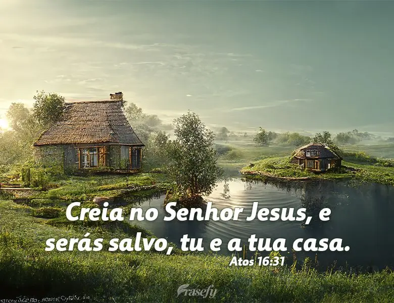 Creia no Senhor Jesus, e serás salvo, tu e a tua casa. Atos 16:31
